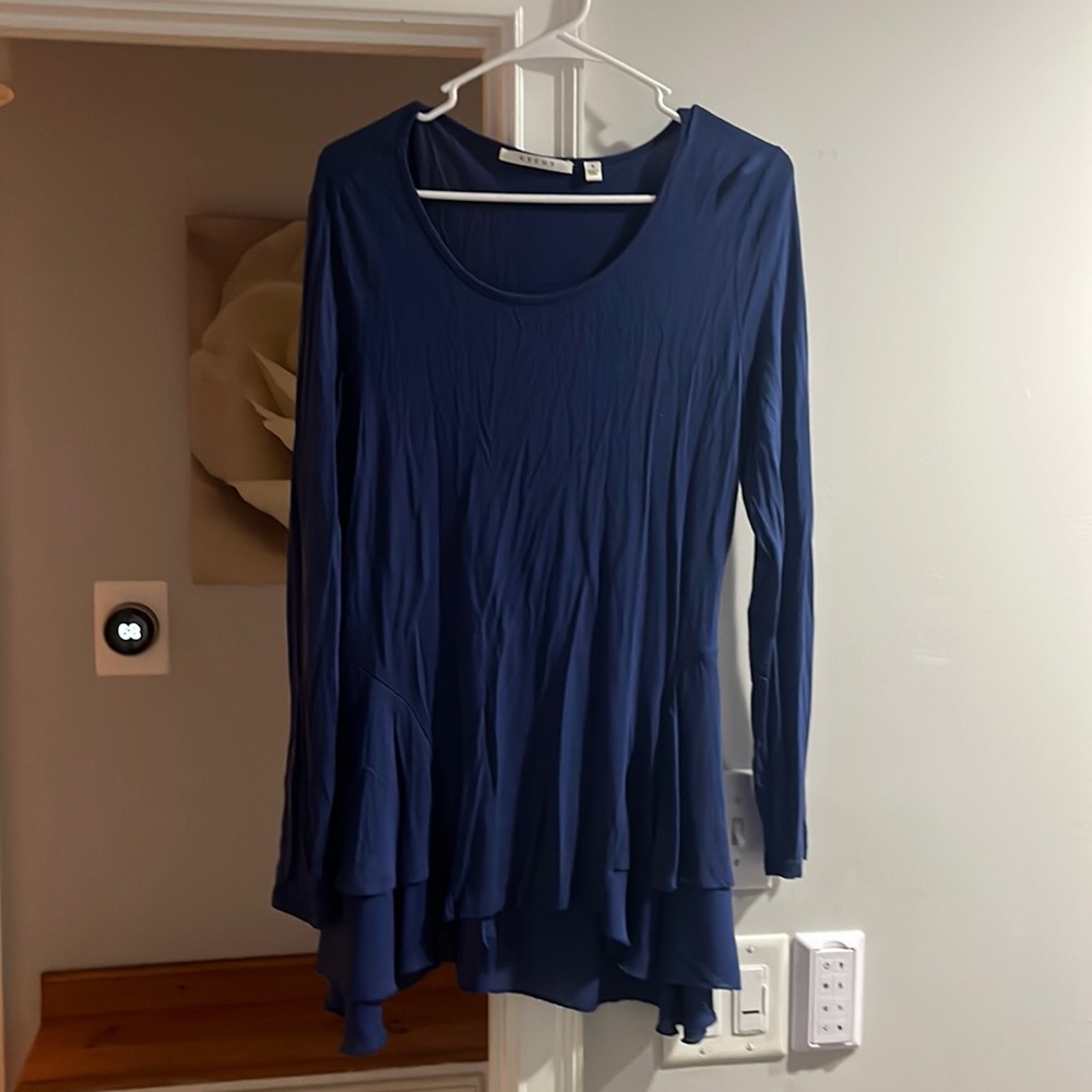 Blue long sleeve top